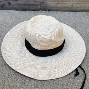 SOLAR ESCAPE Floppy Sun Hat Women's Beige Paper Blend Cap Travel Packable​